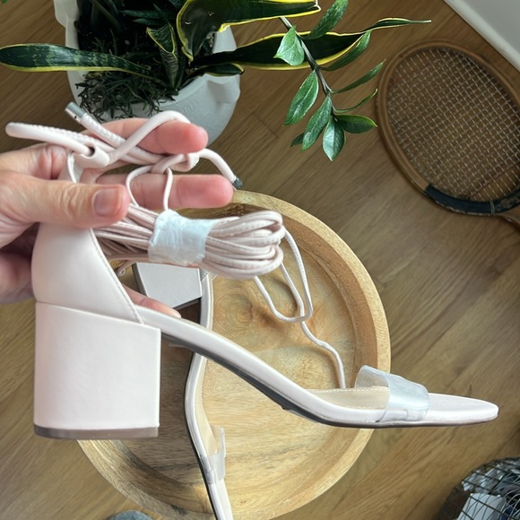 🛍️Schutz Jessie Mid Block Heel Wrap Strap Cool Rose Pink 11 NIB - Picture 5 of 10